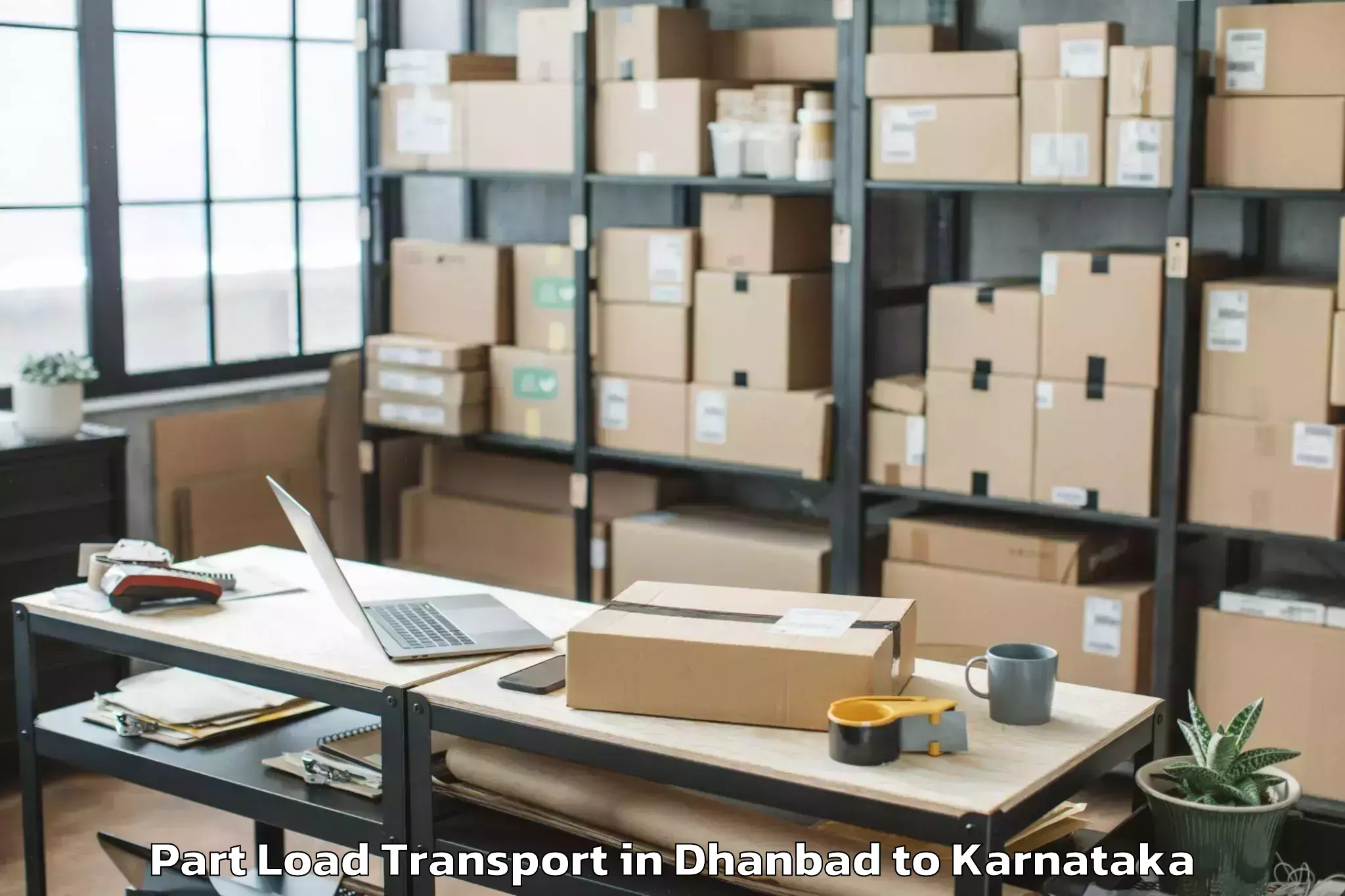 Book Dhanbad to Ron Part Load Transport